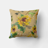 ヴィンテージひまわり クッション (裏面)