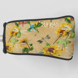 ヴィンテージひまわり ゴルフヘッドカバー