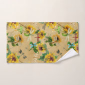 ヴィンテージひまわり バスタオルセット (ハンドタオル)