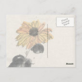 ヴィンテージひまわり ポストカード (裏面)