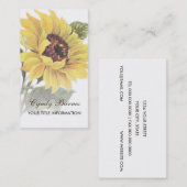 ヴィンテージひまわり 名刺 (正面/裏面)