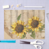 ヴィンテージひまわり 薄葉紙 (クラフト)