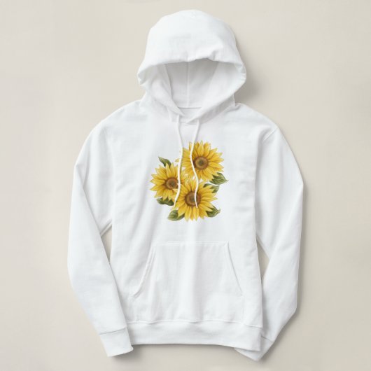ヴィンテージひまわりTシャツ パーカ (デザイン正面)