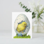 ヴィンテージひよことイースター卵 シーズンポストカード (スタンド正面)