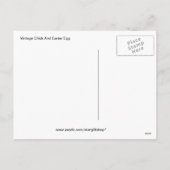 ヴィンテージひよことイースター卵 シーズンポストカード (裏面)