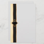 ヴィンテージひエレガントな形紙 便箋 (正面/裏面)