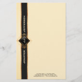 ヴィンテージひエレガントな形紙 便箋 (正面)