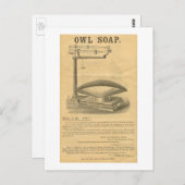 ヴィンテージふくろう石鹸の広告 ポストカード (正面/裏面)