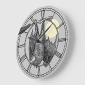 ヴィンテージぶら下がったこうもり ラージ壁時計 (傾斜)