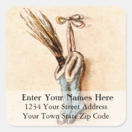 ヴィンテージぶら下がったのクリスマスストッキング住所 シール