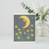 ヴィンテージぶら下がったの月からの男 ポストカード (スタンド正面)