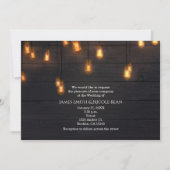 ヴィンテージぶら下がったの軽素朴球木結婚の 招待状 (正面)