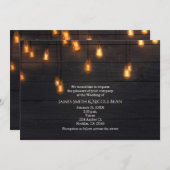 ヴィンテージぶら下がったの軽素朴球木結婚の 招待状 (正面/裏面)