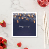 ヴィンテージぶら下がったの電球ウェディングレセプション スタンダードカクテルナプキン (インサイチュ)