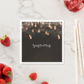 ヴィンテージぶら下がったの電球ウェディングレセプション スタンダードカクテルナプキン (インサイチュ)