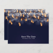 ヴィンテージぶら下がったの電球素朴が日付を保存 案内ポストカード (正面/裏面)