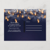 ヴィンテージぶら下がったの電球素朴が日付を保存 案内ポストカード (裏面)