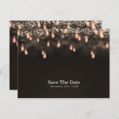 ヴィンテージぶら下がったの電球素朴が日付を保存 案内ポストカード (正面/裏面)