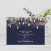 ヴィンテージぶら下がったの電球素朴結婚の 招待状 (スタンド正面)