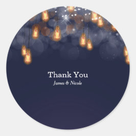 ヴィンテージぶら下がったの電球素朴結婚式の引き出物 ラウンドシール