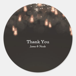 ヴィンテージぶら下がったの電球素朴結婚式の引き出物 ラウンドシール