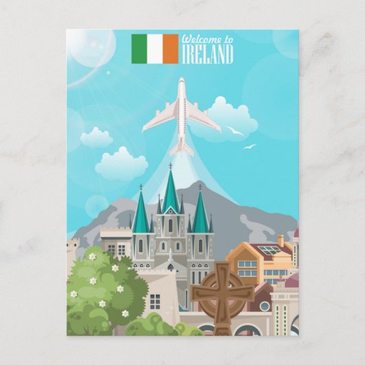 ヴィンテージへようこそアイルランドのアイルランドのダブリン ポストカード (正面)