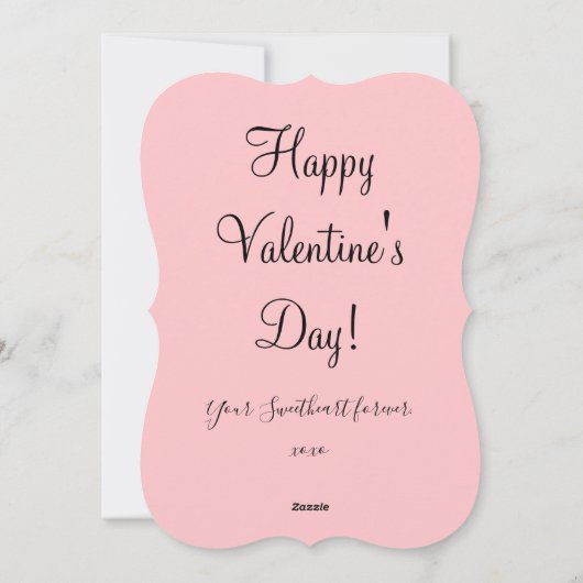 ヴィンテージへ私のバレンタインデーの女の子の文字ピンク シーズンカード (裏面)