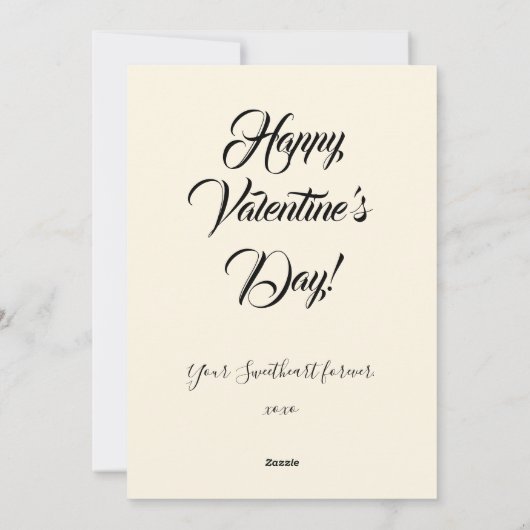 ヴィンテージへ私のバレンタインデーの女の子クリームピンクの青 シーズンカード (裏面)