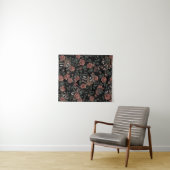 ヴィンテージほこりっぽいバラアライグマ模様 タペストリー (インサイチュ(横))