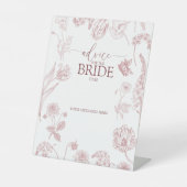 ヴィンテージほこりっぽいバラフローラアドバイストゥザブライド 台座サイン (正面)