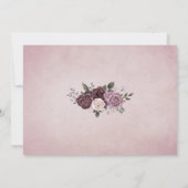 ヴィンテージほこりっぽいバラフローラ幾何学模様 サンキューカード (裏面)