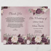 ヴィンテージほこりっぽいバラ開花フローラ (正面/裏面)