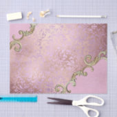 ヴィンテージほこりっぽいピンク華美の切り離 薄葉紙 (クラフト)