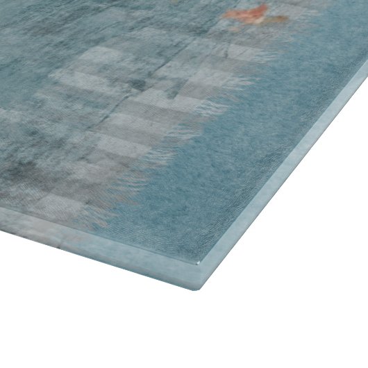 ヴィンテージみすぼらしいシックなかわいらしフローラ カッティングボード (角)