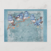 ヴィンテージみすぼらしいシックなかわいらしフローラ ポストカード (正面)