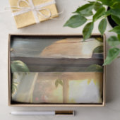 ヴィンテージみすぼらしいシックなイギリスのティーカップバラ 薄葉紙 (ギフト)