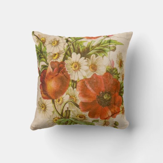 ヴィンテージみすぼらしいシックなシック素朴ケピー クッション (裏面)