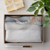 ヴィンテージみすぼらしいシックなスーツケースフローラパステルグリーン 薄葉紙 (ギフト)