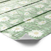 ヴィンテージみすぼらしいシックなダイズオンウッド ポスター (角)