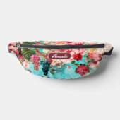 ヴィンテージみすぼらしいシックなバラと花瓶のブルー印刷 ファニーパック (レイダウン)