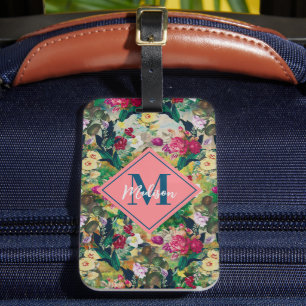 ヴィンテージみすぼらしいシックなバライエローダイヤモンドパターン ラゲッジタグ