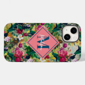 ヴィンテージみすぼらしいシックなバライエローダイヤモンドパターン Case-Mate iPhoneケース (裏面 (横))