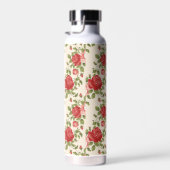ヴィンテージみすぼらしいシックなバラパターン ウォーターボトル (右面)