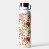 ヴィンテージみすぼらしいシックなバラパターン ウォーターボトル (背面)