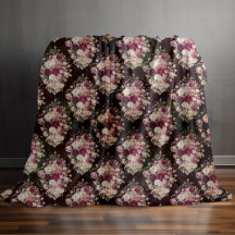 ヴィンテージみすぼらしいシックなバラブラックダイヤモンドパターン