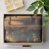 ヴィンテージみすぼらしいシックなバロック金ゴールドアームチェアバラ 薄葉紙 (ギフト)