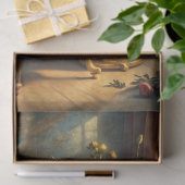 ヴィンテージみすぼらしいシックなバロック金ゴールドアームチェアバラ 薄葉紙 (ギフト)