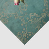 ヴィンテージみすぼらしいシックなピンクケーキ赤面バラ 薄葉紙 (詳細)