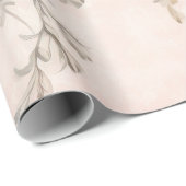 ヴィンテージみすぼらしいシックなピンク ラッピングペーパー (ロールコーナー)