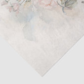 ヴィンテージみすぼらしいシックなフローラパステルグリーンヴァイオリン 薄葉紙 (詳細)